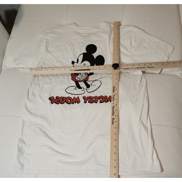 Disney Mickey Mouse T Shirt‎ White Graphic Print Adult Cartoon Character - Picture 5 of 7